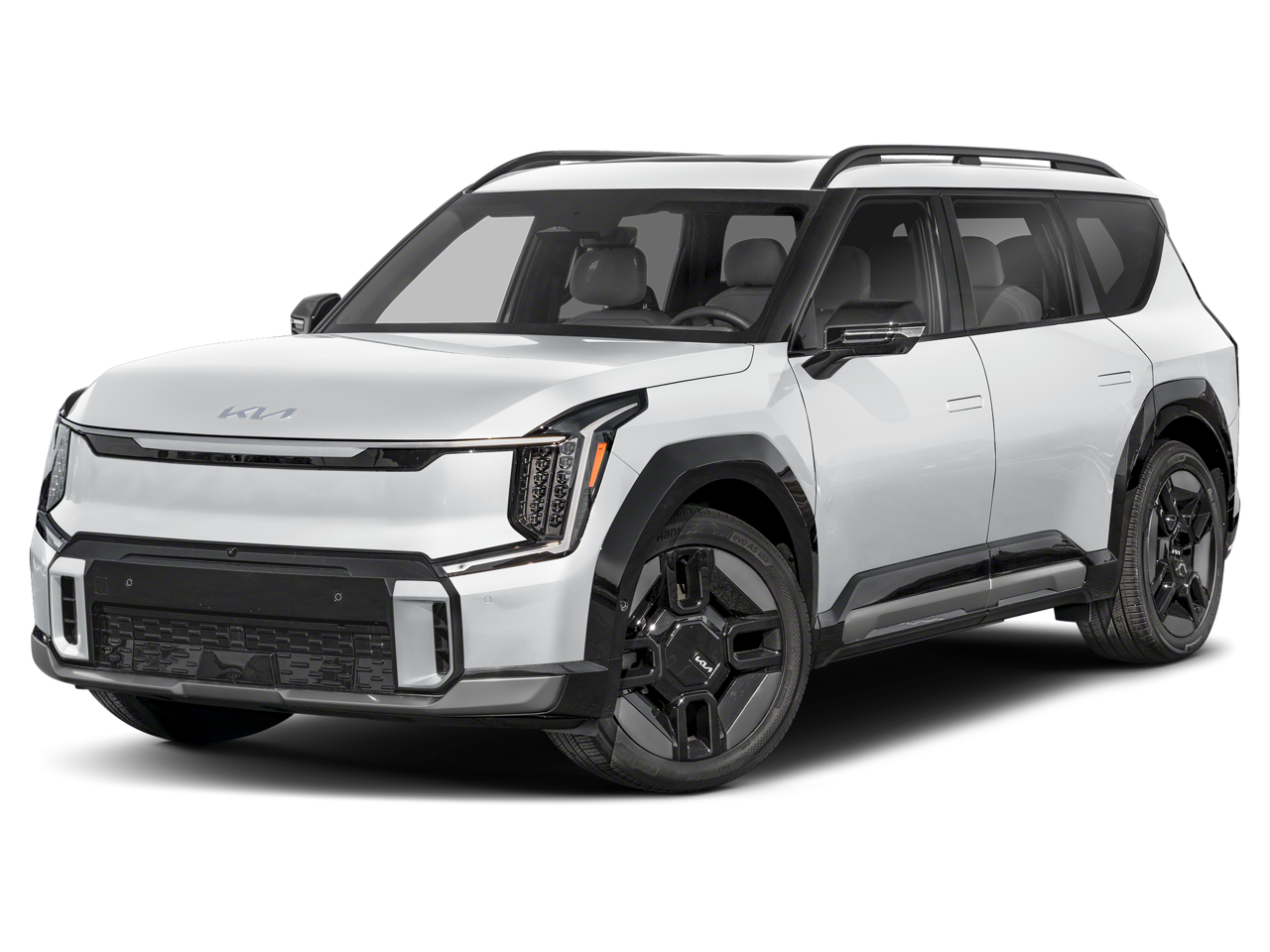 2024 Kia EV9 GT-Line Sport Utility 4D in Silver — front three-quarter view