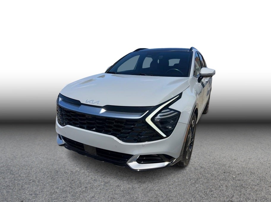 2024 Kia Sportage SX Prestige Sport Utility 4D in Wolf Gray — front three-quarter view