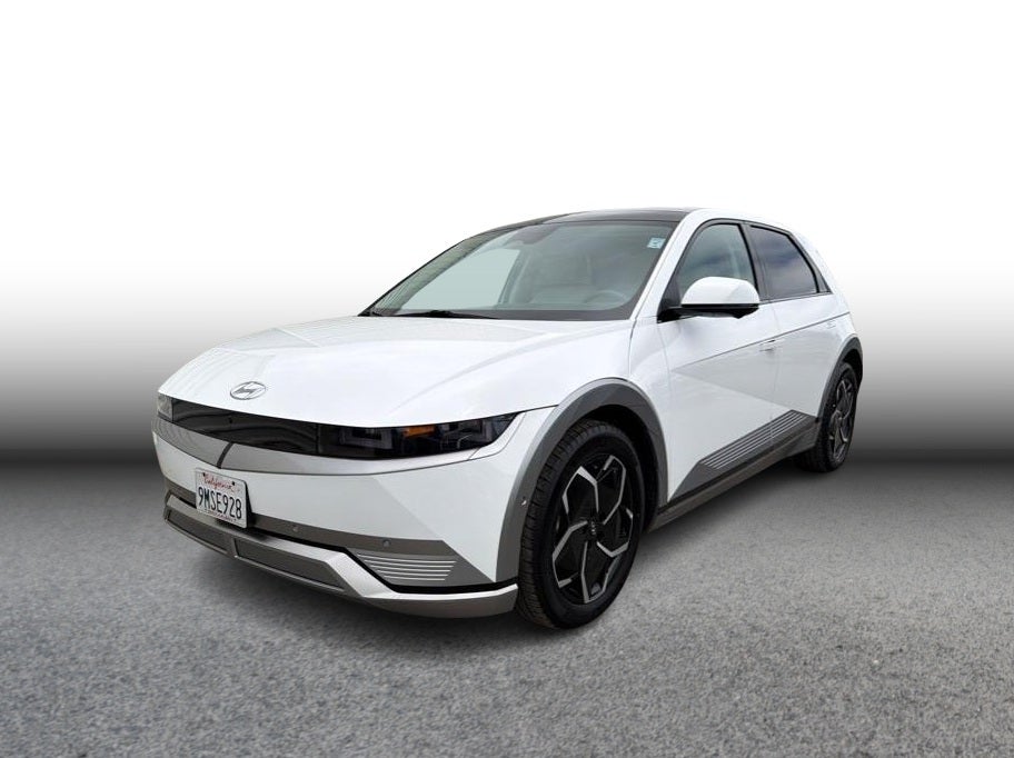 2024 Hyundai IONIQ 5 Limited Sport Utility 4D in White — front three-quarter view