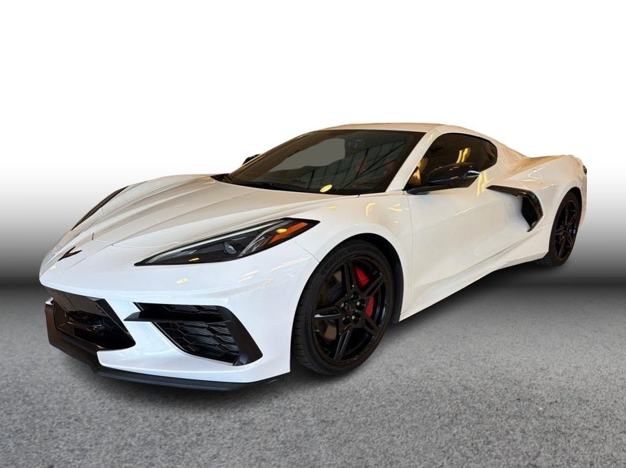 2023 Chevrolet Corvette Stingray Coupe 2D in White — front three-quarter view