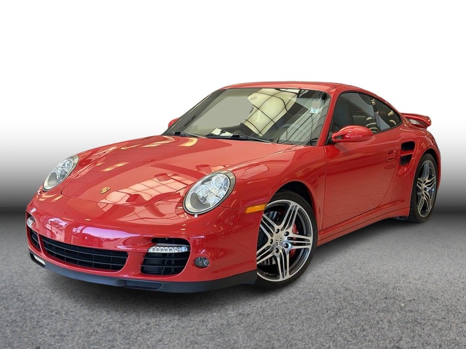 2008 Porsche 911 Turbo Coupe 2D in Red — front three-quarter view