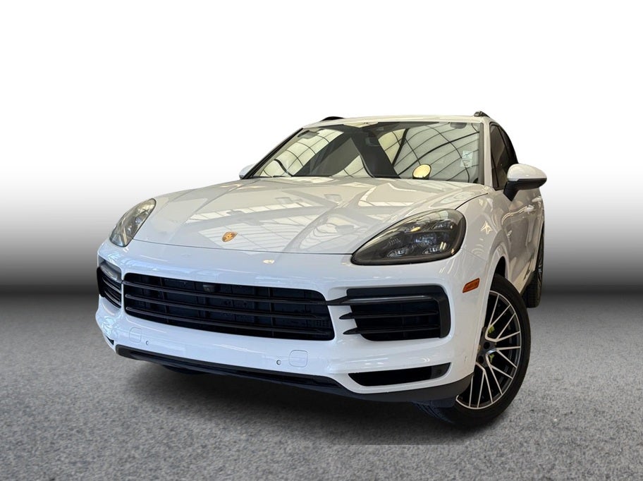 2022 Porsche Cayenne E-Hybrid Sport Utility 4D in White — front three-quarter view