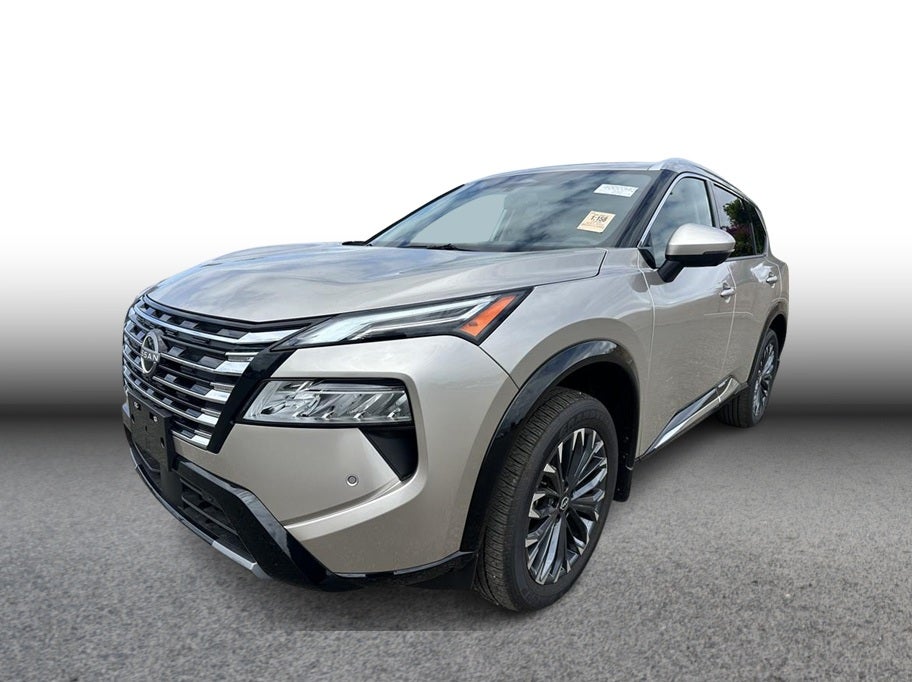 2026 Nissan Rogue Platinum Sport Utility 4D in Gray — front three-quarter view
