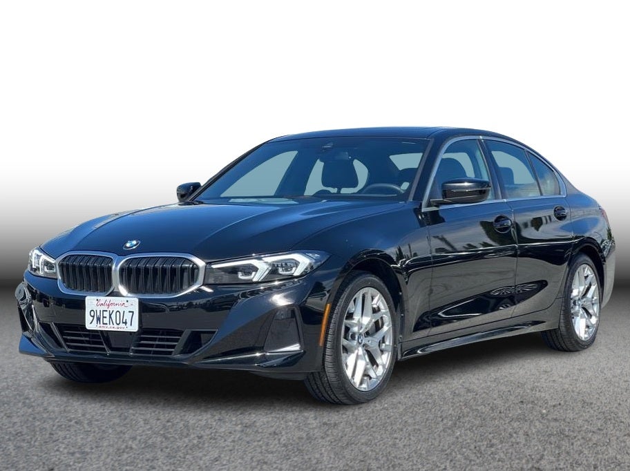 2026 BMW 3 Series 330i Sedan 4D in Black — front three-quarter view