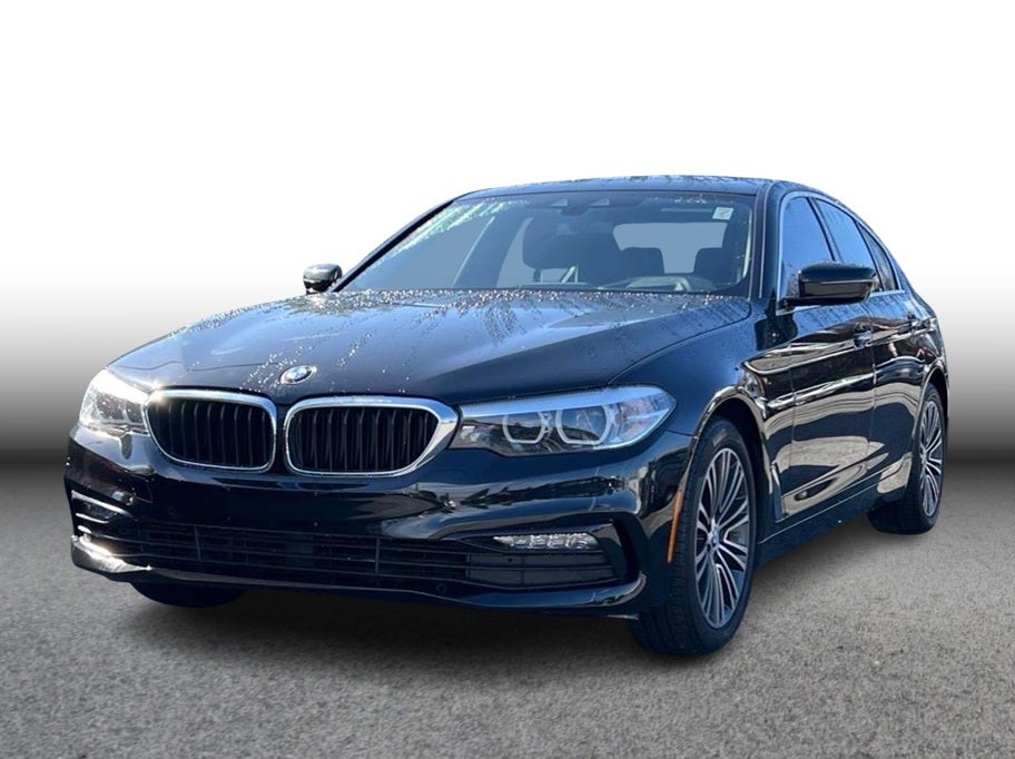2018 BMW 5 Series 530i Sedan 4D in Black — front three-quarter view