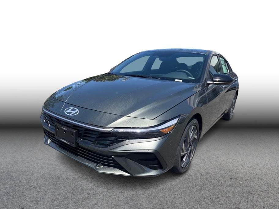 2025 Hyundai Elantra HEV SEL Sport in Gray — front three-quarter view